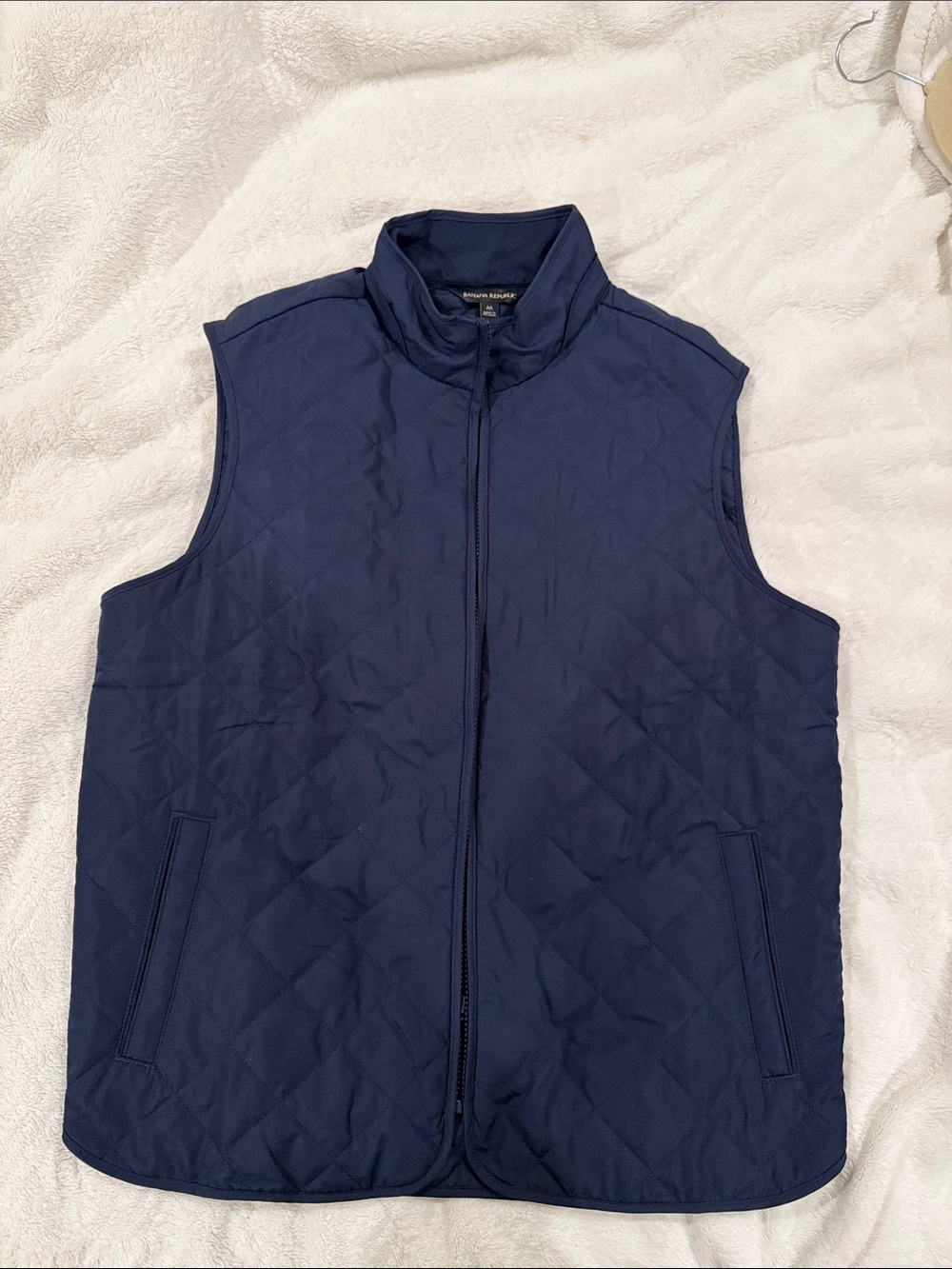 Banana Republic Navy Quilted Sleeveless Vest